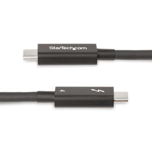 StarTech.com 6.6ft (2m) Active Thunderbolt 4 Cable, 40Gbps, 100W Power Delivery, 4K/8K Video, Intel-Certified Thunderbolt Cable - Compatible w/ USB4/Thunderbolt 4/ USB 3.2/ USB Type-C/DisplayPort/Thunderbolt 3