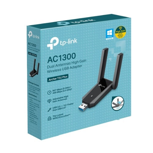 TP-LINK Archer T5U Plus AC1300 Dual Antennas High Gain Wireless USB Adapter