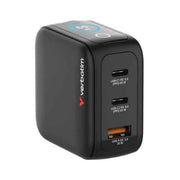 Verbatim 65W Mini GaN Charger with Display Universal Black AC Fast charging Indoor