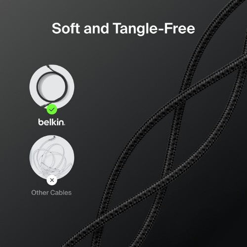 Belkin CAB025FQ1MBK USB cable 1 m USB C Black