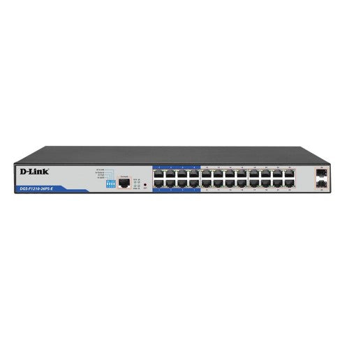 D-Link 24-Port Layer 2 Gigabit Managed Long Range PoE+ Surveillance Switch