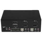 StarTech.com 2 Port Dual DisplayPort USB KVM Switch with Audio & USB 2.0 Hub - TAA