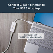 StarTech.com USB 3.0 to Gigabit Ethernet Network Adapter, 10/100/1000 Mbps, USB to RJ45, USB 3.0 to LAN Adapter, USB 3.0 Ethernet Adapter (GbE), TAA Compliant