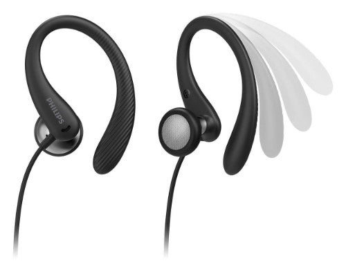 Philips TAA1105BK/00 headphones/headset Wired Ear-hook, In-ear Sports Black