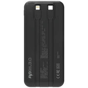 Verbatim 10000mAh PD 3.0 & QC 3.0 Power Pack with embedded cables Lithium Polymer (LiPo) Black
