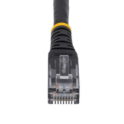 StarTech.com 15ft CAT6 Ethernet Cable - Black CAT 6 Gigabit Ethernet Wire -250MHz 100W PoE RJ45 UTP Molded Network/Patch Cord w/Strain Relief/ Individually Tested