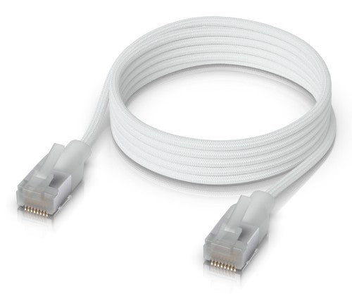 Ubiquiti UACC-Cable-Patch-EL-C6A-1M-W networking cable Translucent, White Cat6a