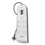 Belkin BSV604AU2M surge protector Black, White 6 AC outlet(s) 2 m