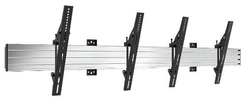 Atdec ADBS-2X1-17TW signage display mount Black, Silver