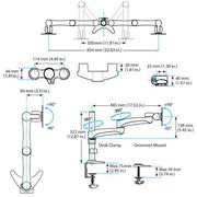 StarTech.com Desk-Mount Dual Monitor Arm - Articulating - For up to 24" (29.9lb/13.6kg) Displays