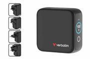Verbatim 100W Mini GaN Charger with Display Universal Black AC Fast charging Indoor