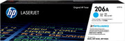 HP 206A CYAN LASERJET TONER CARTRIDGE 1250 PAGES