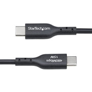 StarTech.com 3ft (1m) USB-A to USB-C Charging Cable, Charge & Sync, 3A, USB 2.0, TPE Jacket - Black USB Charging Cord
