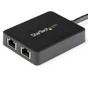 StarTech.com USB 3.0 to Dual Port Gigabit Ethernet Adapter w/ USB Port, 10/100/1000 Mbps, USB Gigabit LAN Network NIC Adapter