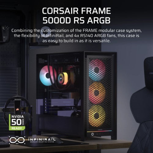 Corsair FRAME 5000D RS ARGB Midi Tower Black