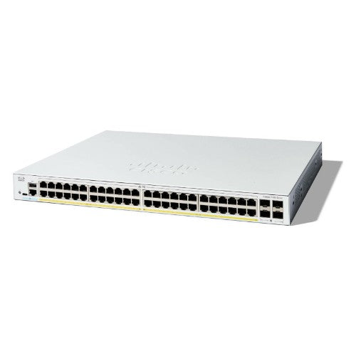 Cisco Catalyst 1300-48P-4G Managed Switch, 48 Port GE, PoE, 4x1GE SFP, Limited Lifetime Protection (C1300-48P-4G)