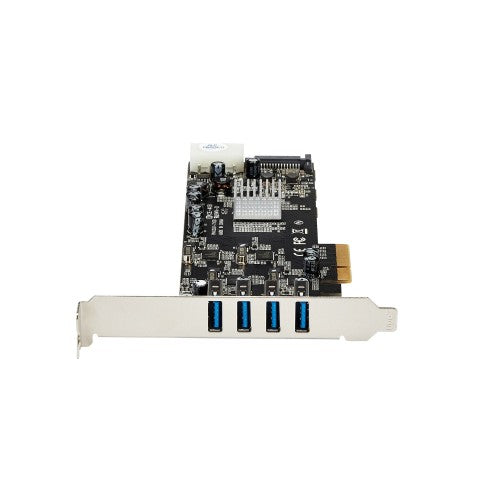 StarTech.com 4 Port USB 3.0 PCIe Card w/ 4 Dedicated 5Gbps Channels (USB 3.2 Gen 1) - UASP - SATA / LP4 Power - PCI Express Adapter Card