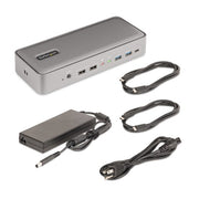 StarTech.com Dual-Laptop USB-C KVM Docking Station, Dual Monitor 4K 60Hz DisplayPort Dock, 5-Port USB Hub, GbE, 90W/45W Power Delivery to Two Laptops, Windows/Mac, 2-Host KVM Dock - TAA