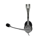 Logitech 981-000459 headphones/headset Wired Head-band Office/Call center Grey, Dark Grey