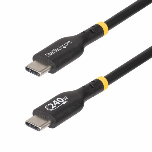 StarTech.com 3.3ft (1m) USB-C Charging Cable, Charge & Sync, 240W (5A) PD EPR, USB 2.0 Laptop Charger Cable, USB-IF Certified, TPE Jacket - Black USB C Charging Cord