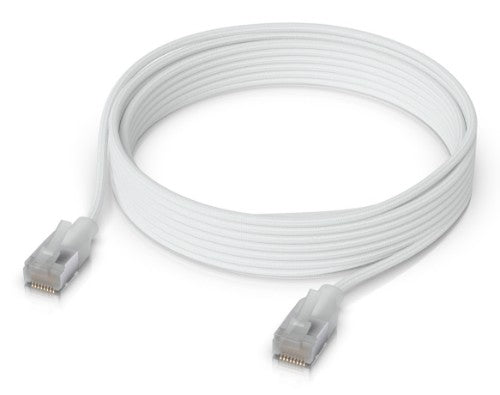 Ubiquiti UACC-Cable-Patch-EL-C6A-3M-W networking cable Translucent, White Cat6a