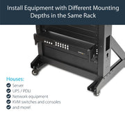 StarTech.com Server Rack Depth Extender - 2U - 4in / 10 cm - TAA Compliant - Recessed Rack Adapter - Rack Mount Adapter Kit - Network Rack Extender