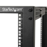 StarTech.com 25U 4-Post Server Rack, 19in Open Frame Rack with 40in (101cm) Mounting Depth and 1200lb (544kg) Weight Capacity, Mobile or Floor Mount IT Rack