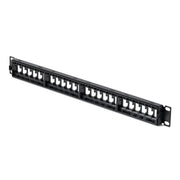 StarTech.com 24 Port 1U Blank Keystone Patch Panel, Rackmount Cat6 Patch Panel for RJ45 UTP Ethernet Network Jacks