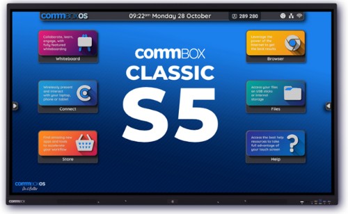COMMBOX (CBIC86S5)86"4K UHD INTERACTIVEDISPLAY(S5),50-PT TOUCH,AND14,NFC READER,5Y WTY