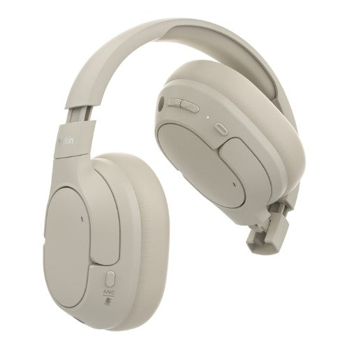 Belkin SoundForm Isolate Headset Wired & Wireless Head-band Calls/Music USB Type-C Bluetooth Sand