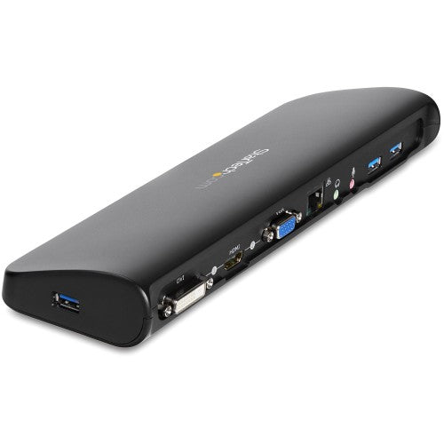 StarTech.com Dual Monitor USB 3.0 Laptop Docking Station with HDMI/DVI/VGA, 3x USB-A Hub, GbE, Audio, Universal Type-A Dock for Windows/macOS/ChromeOS - TAA Compliant