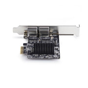 StarTech.com 2-Port 5G Gigabit PCIe Network Adapter Card, 5G/2.5G/1G/100M/10M PCI Express LAN Card, Realtek RTL8126, Windows and Linux, TAA Compliant