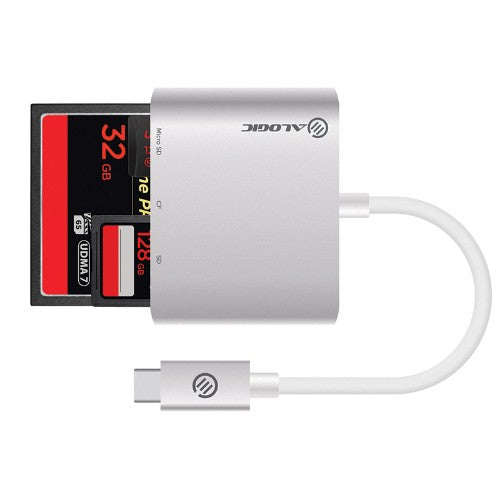 ALOGIC USB-C Multi Card Reader - Micro SD SD & Compact Flash - Prime Series
