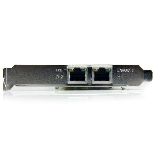 StarTech.com Dual Port PCI Express Gigabit Ethernet PCIe Network Card Adapter - PoE/PSE - TAA