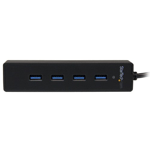 StarTech.com 4 Port Portable SuperSpeed USB 3.0 Hub with Built-in Cable - 5Gbps