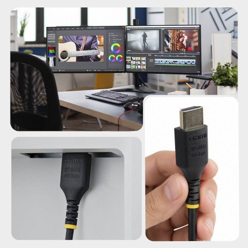 StarTech.com HDMI21-CBL-SLIM-1M HDMI cable HDMI Type A (Standard) Black
