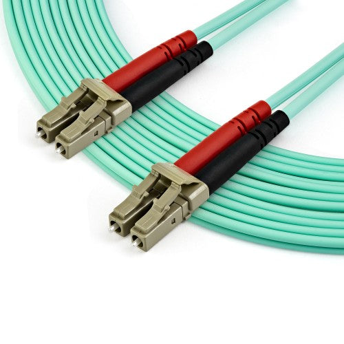 StarTech.com 7m (22ft) LC/UPC to LC/UPC OM3 Multimode Fiber Optic Cable, Full Duplex 50/125µm Zipcord Fiber Cable, 100G, Low Insertion Loss, LSZH Fiber Jumper Cord