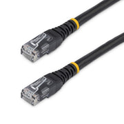 StarTech.com 15ft CAT6 Ethernet Cable - Black CAT 6 Gigabit Ethernet Wire -250MHz 100W PoE RJ45 UTP Molded Network/Patch Cord w/Strain Relief/ Individually Tested