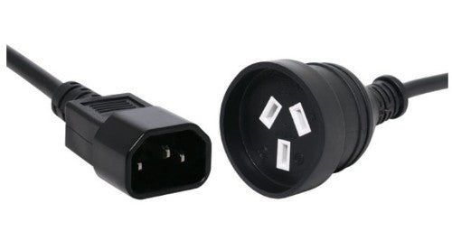 PowerShield IEC C14 10A to AUS 3 Pin 10A socket adaptor, 10A input/output, compact and durable design for reliable connections