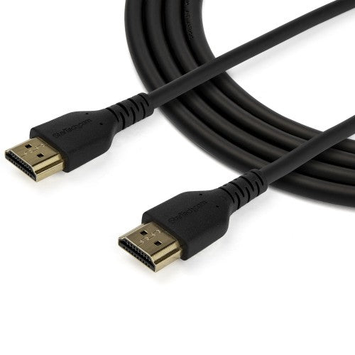 StarTech.com 6ft (2m) Slim HDMI Cable, Flexible Premium Certified HDMI 2.0 Cord with Ethernet, UHD 4K 60Hz HDR10, Durable Aramid Fiber Design with TPE Jacket