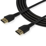 StarTech.com 6ft (2m) Slim HDMI Cable, Flexible Premium Certified HDMI 2.0 Cord with Ethernet, UHD 4K 60Hz HDR10, Durable Aramid Fiber Design with TPE Jacket