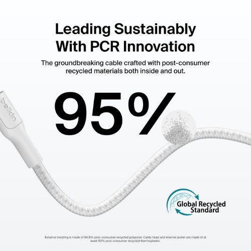 Belkin BoostCharge Pro USB cable USB 2.0 3 m USB C White