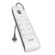 Belkin BSV804AU2M surge protector Black, White 8 AC outlet(s) 2 m