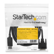 StarTech.com 6ft (1.8m) DisplayPort to DVI Cable, DisplayPort to DVI Adapter Cable, Passive DP to DVI-D Video Converter, 1080p - Replacement for DP2DVIMM6