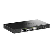 D-Link 28-Port Gigabit Stackable PoE+ Smart Managed Switch with 4 x 10G SFP+ Ports