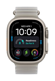 Apple Watch Ultra 4 GPS + Cellular 49mm Natural Titanium Case with Translucent Grey Ocean Band