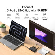 Belkin AVC021FQBK interface hub USB Type-C 10000 Mbit/s Black