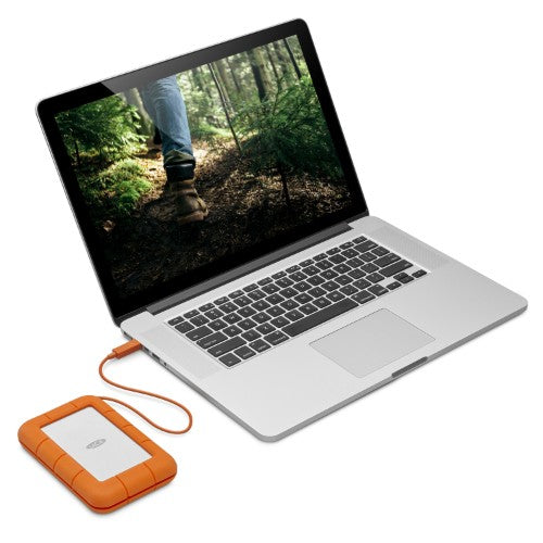 LaCie Rugged USB-C external hard drive 5 TB USB Type-C 3.2 Gen 1 (3.1 Gen 1) Grey, Yellow
