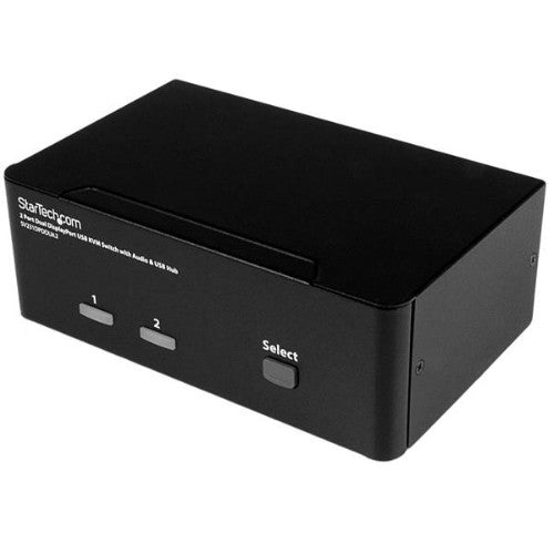 StarTech.com 2-Port DisplayPort Dual-Monitor KVM Switch - 4K 60Hz - TAA