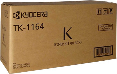 KYOCERA TK-1164 BLACK TONER 7.2K PAGES FOR P2040DN/P2040DW